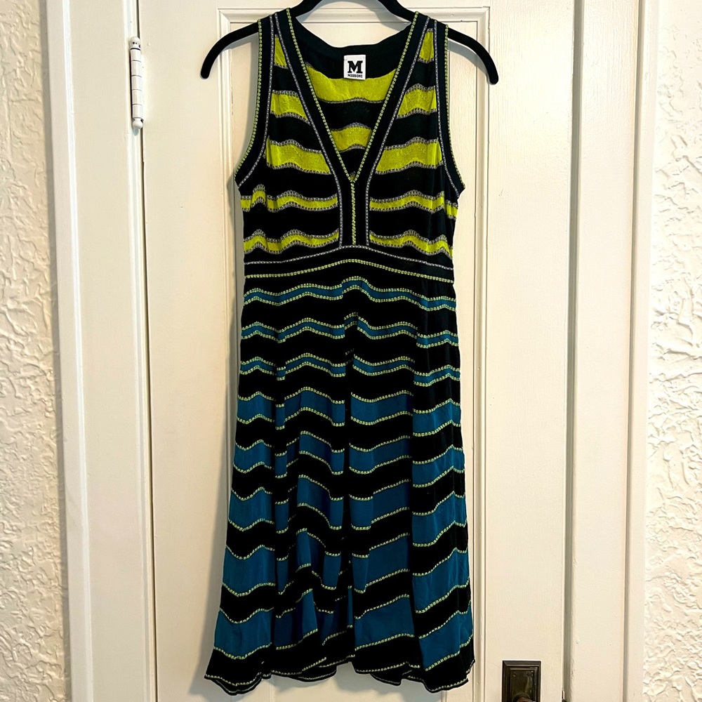 M Missoni mini dress! Classic wave pattern with metallic threads.